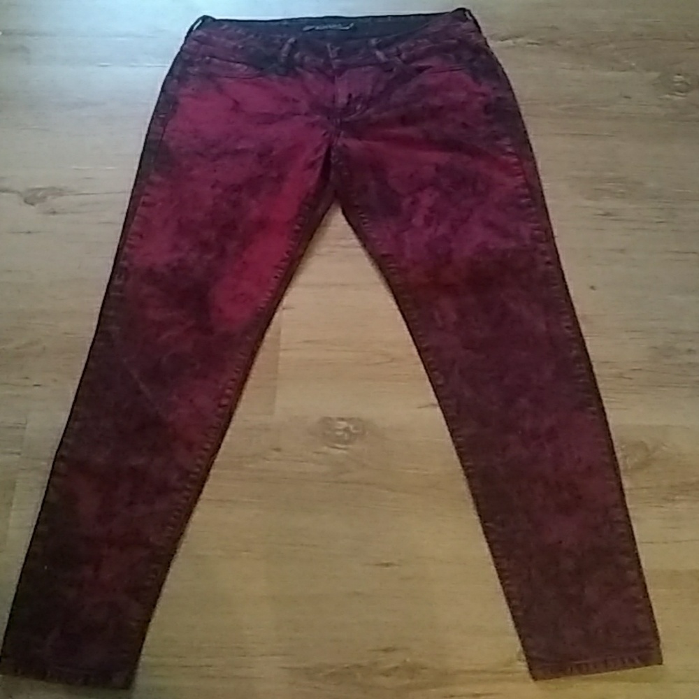 Red and black jeans